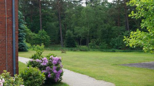 Jugendferienheim Sprötze, Blick auf die Freifläche vor der Mehrzweckhalle