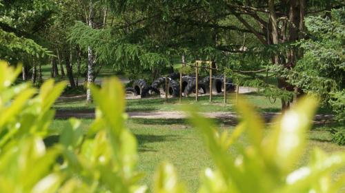 Jugendferienheim Sprötze, Kletter- bzw. Turngerüst mit Kletterreifen